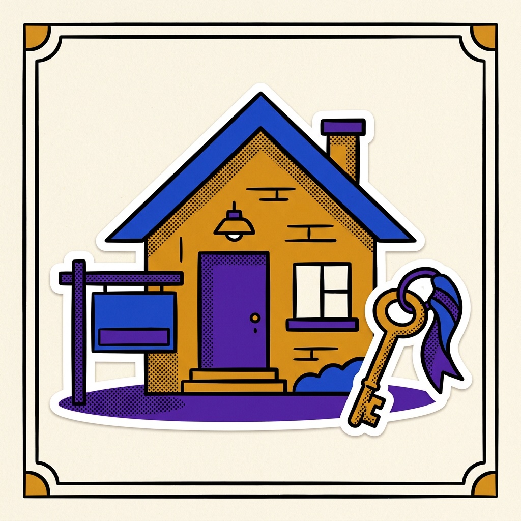 Illustration representing a real estate landing page